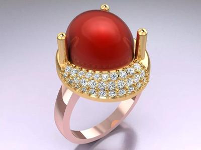 Oval Stone Ring - GN234
