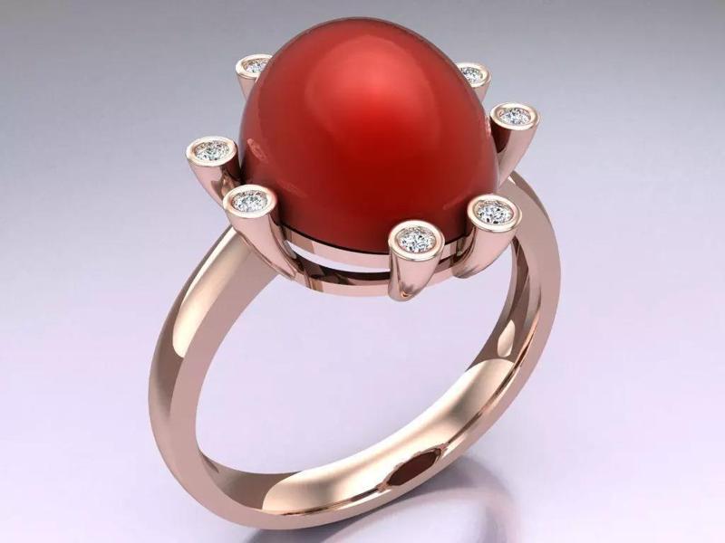 Oval stone ring - Womens  Rings - N821825