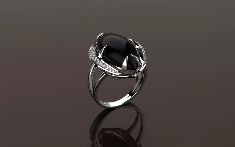 Ring Fusion Flowers Full - Jewelry 3D - AN-08