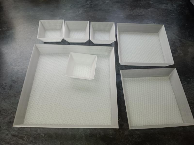 Square desk trays