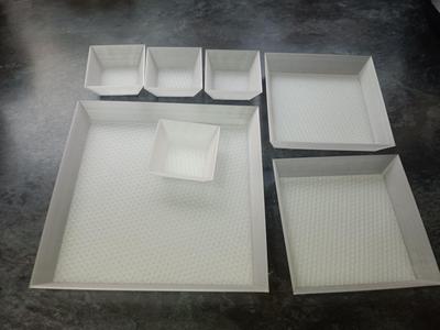 Square desk trays
