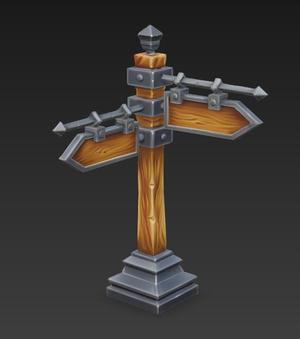Tabletop Game Arrows Road Sign Figure - Arrows for Trail