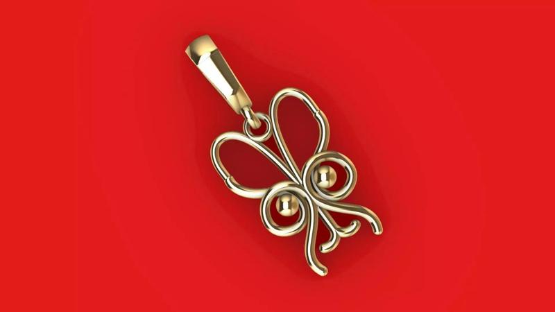 Owl Charm pendant 3d Model