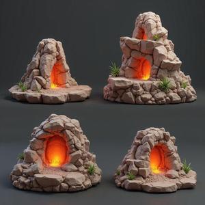 Cave Fire STL - Miniature Set