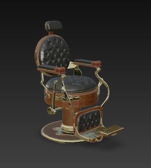 Figure Barbershop Chair Vintage Classic Style Miniatures Collectibles