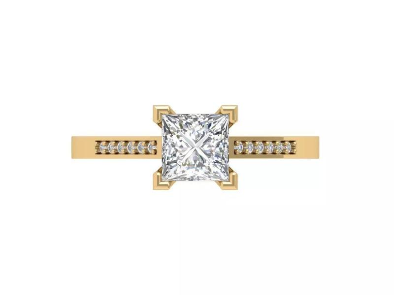 Princess Solitaire Ring