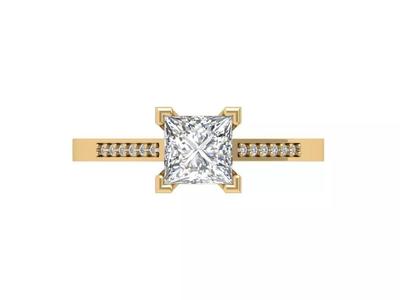 Princess Solitaire Ring