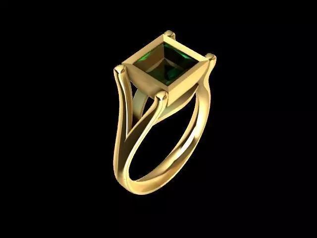 princess solitaire ring US size 8