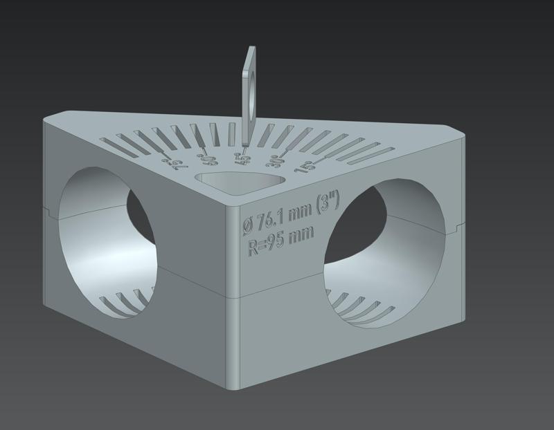 Marking and cutting aid for pipe elbows /Marking and cutting aid for pipe elbows (Ø76.1mm (3") R=95mm)