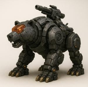 Mecha Bear - Armored Combat Beast 3D Printable Model