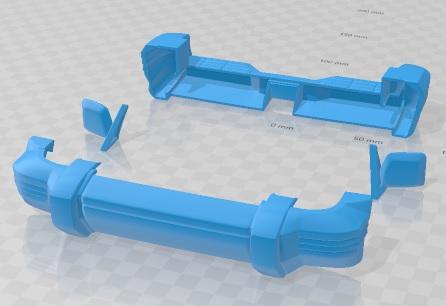 Mitsubishi Pajero Montero Wagon 1991 Bumpers and Mirros Printable