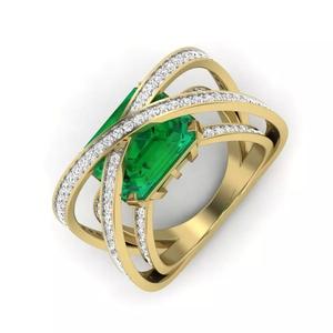 color stone split shank women wedding ring 3dm render detail