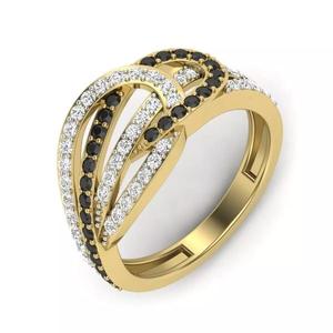 color dimond cocktail women ring 3dm render detail