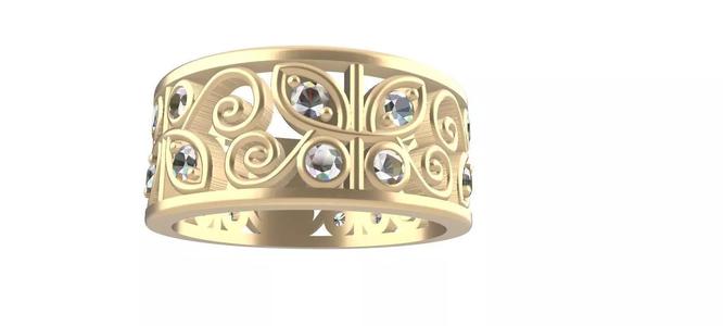 Celtic Butterfly gem Ring
