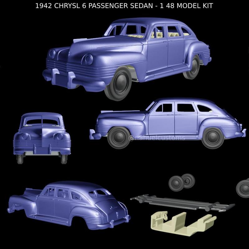 1942 CHRYSL 6 PASSENGER SEDAN - 1 48 MODEL KIT