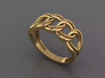 chain model woman ring