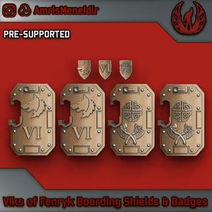 Vlks of Fenryk Boarding Shields & Badges