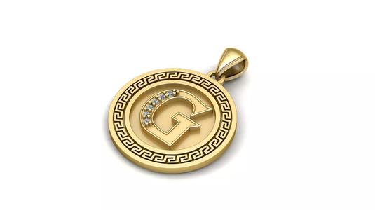 Alphabet G pendant 3d Printable Model