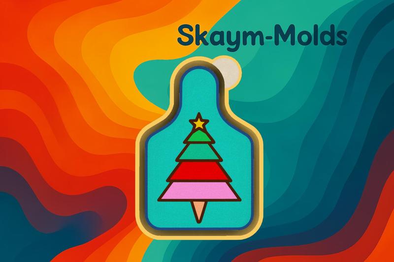 🎄🐄 Cowtag Christmas Tree Mold – Freshie, Resin & Candle Mold