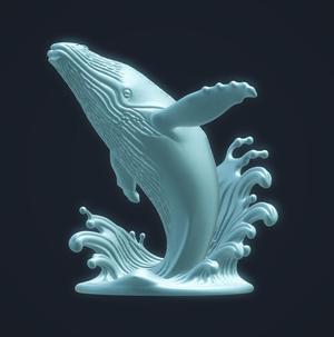 Whale STL – 3D Printable Ocean Animal Model | Cute Figurine, Toy & Aquarium Décor