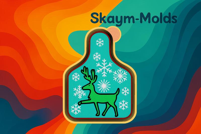 🦌❄️ Reindeer Snowflake Mold – Freshie, Ornament, Resin & Candle Mold
