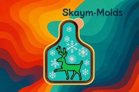 🦌❄️ Reindeer Snowflake Mold – Freshie, Ornament, Resin & Candle Mold