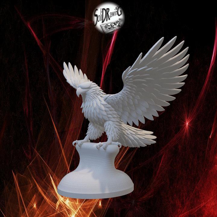 Guardian Eagle – Majestic Power 3D Sculpture – SoliDRawinGs C374