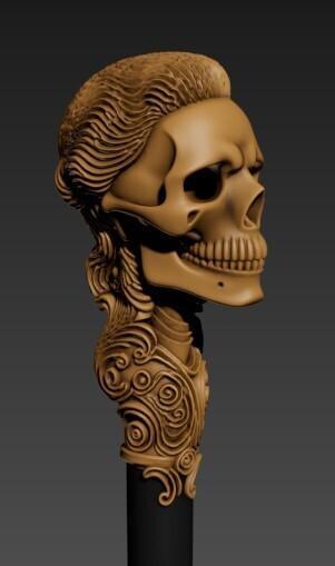 skeleton Gentleman Knob Walking Cane