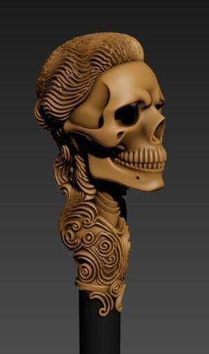 skeleton Gentleman Knob Walking Cane