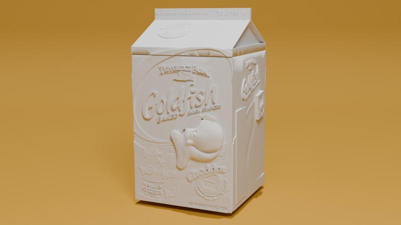 Goldfish Crackers Cardboard Box
