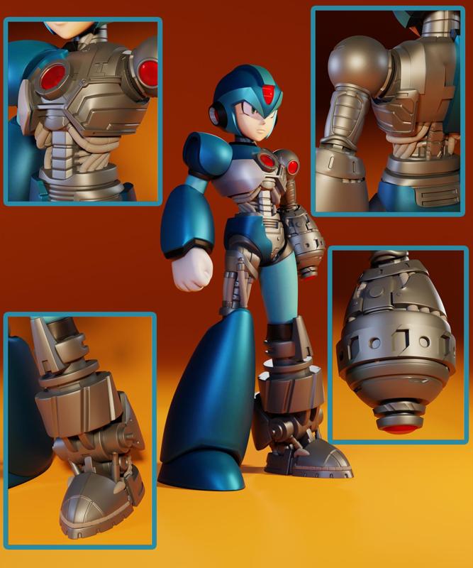 Megaman X - regular X with mechanical parts exposed