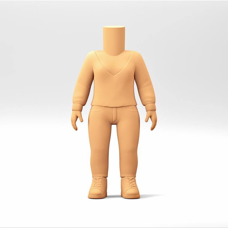 Stylized Chibi / POP Body STL | 3D Print File | WB_16