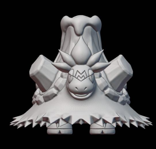 MEGA CAMERUPT - FAN ART - POKEMON FIGURINE - 3D PRINT MODEL