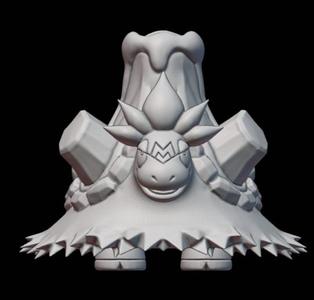 MEGA CAMERUPT - FAN ART - POKEMON FIGURINE - 3D PRINT MODEL
