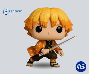 Demon Slayer - Zenitsu - Pixel Pop Nº005