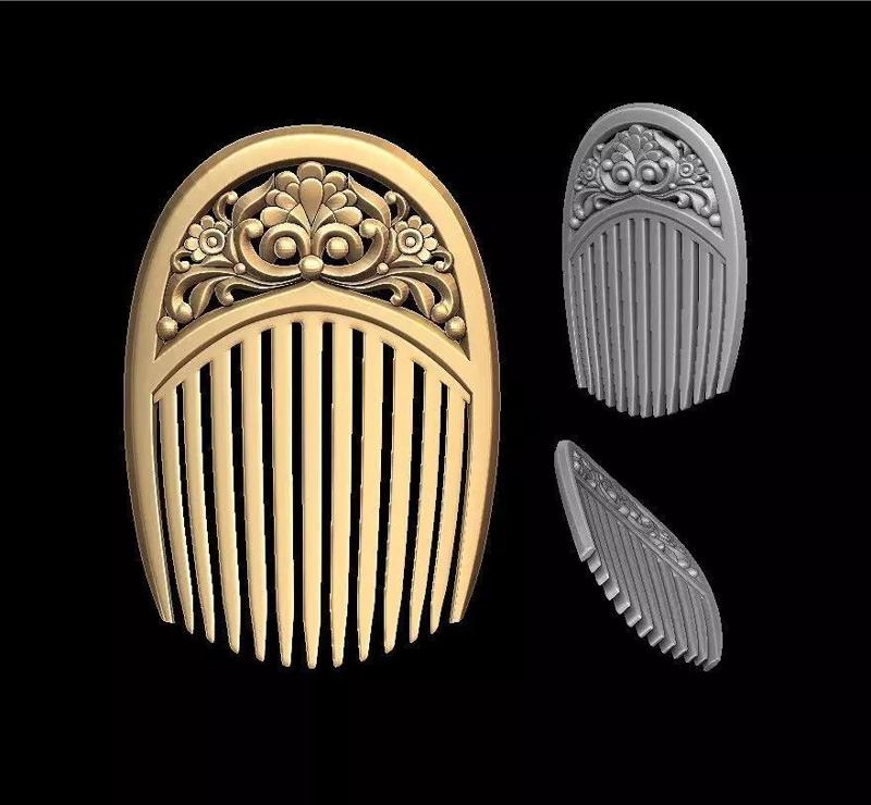 Hairbrush ornate hair comb