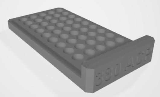 .380 ACP ammo storage box