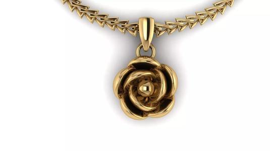 Women fashion Flower Pendant 3d Printable Model