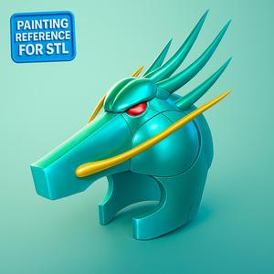 Shiryu Dragon Helmet - Saint Seiya STL + OBJ + Textures - Display Model