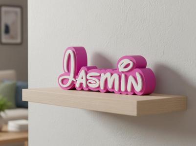 Namensschild Schriftzug Jasmin