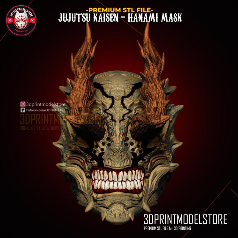 Hanami Mask - Jujutsu Kaisen Cosplay Props - Anime - Halloween