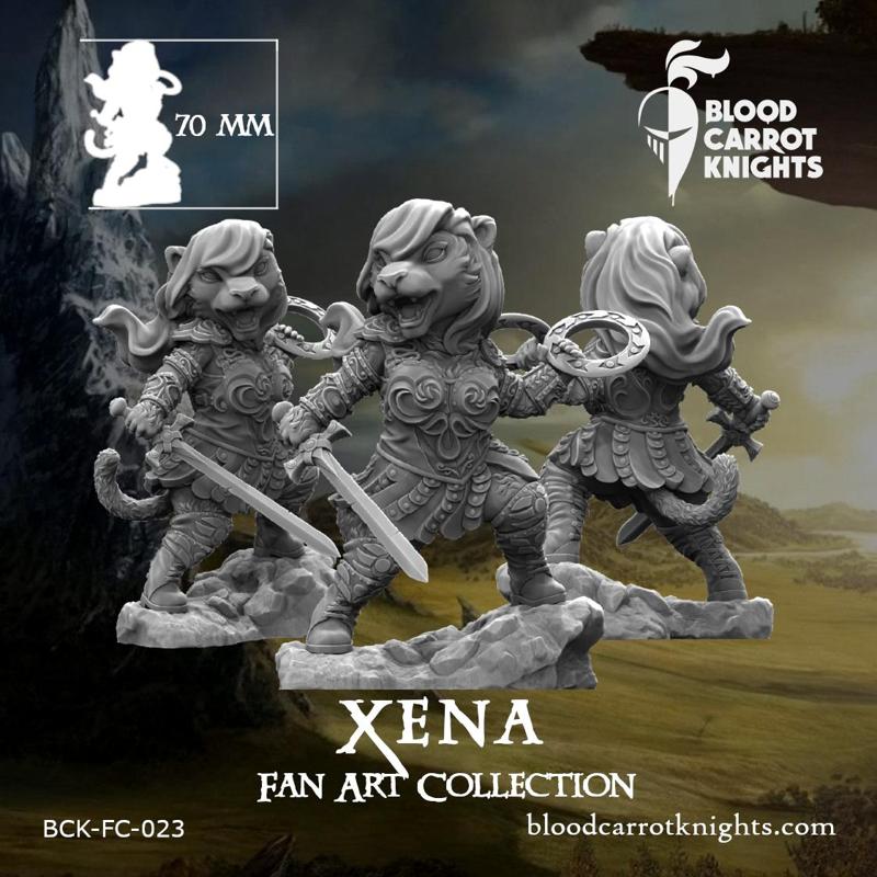 Xena Panther Cat Warriors Princess Fan Art Figure
