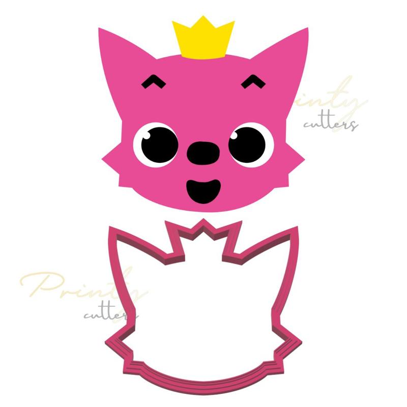 Baby shark cookie cutter | Baby sharks | Baby shark | Cartoon cookie cutter | Cookie cutter | Cookie cutters | Pinkfong | Pinkfong cookie cutter