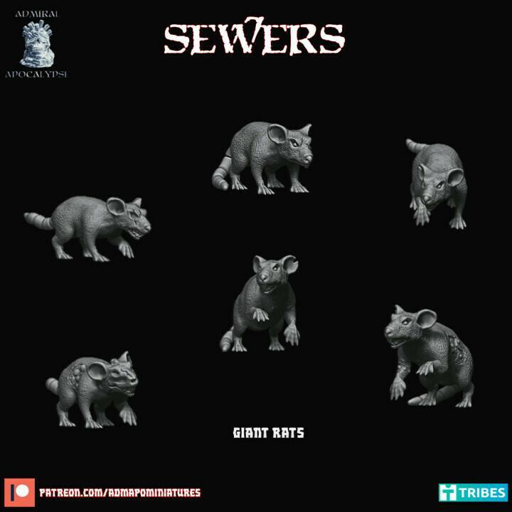 Giant Rats (pre-supported)