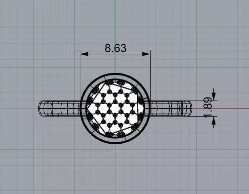 new fashion round hexagon diamond engagement ring printable