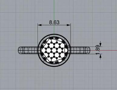 new fashion round hexagon diamond engagement ring printable