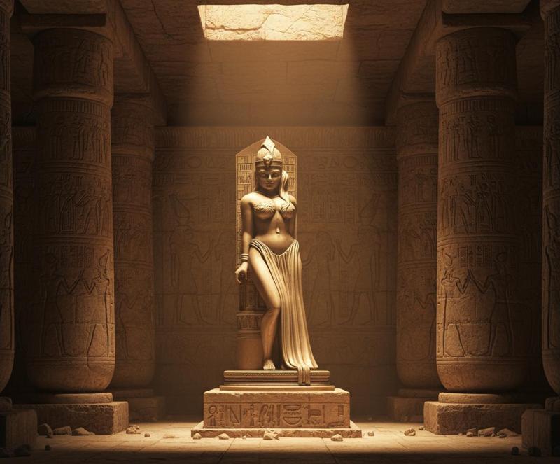 Queen of the Sacred Light – Egyptian Temple Bust