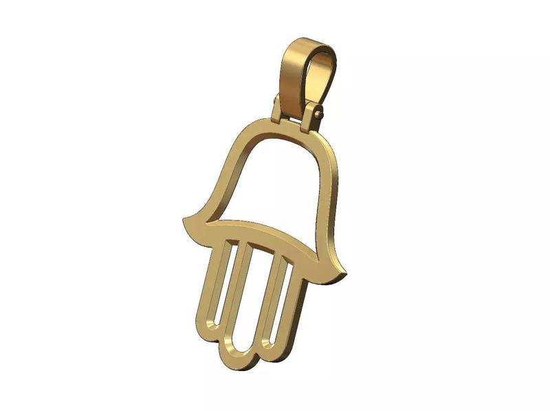 Open work Hand of Fatima khamssa pendant with bail