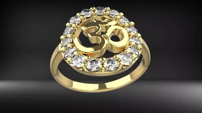 Om Diamond Ring
