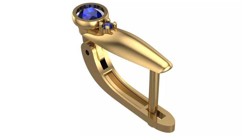 Golden Elegance Meets Blue Passion - Earring Collection--DL08--